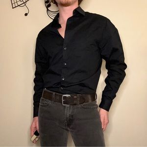 Calvin Klein Slim Fit Stretch Black dress shirt